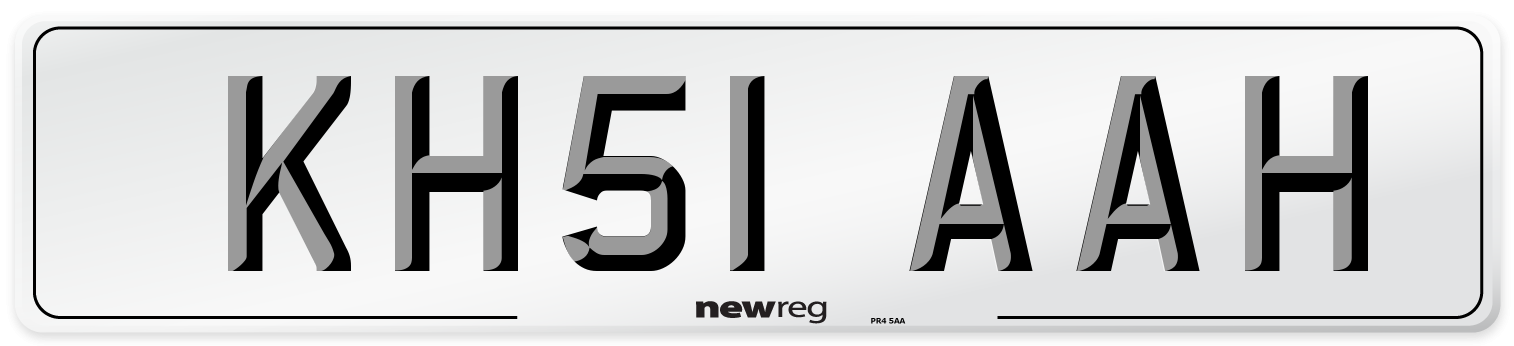 KH51 AAH Number Plate from New Reg